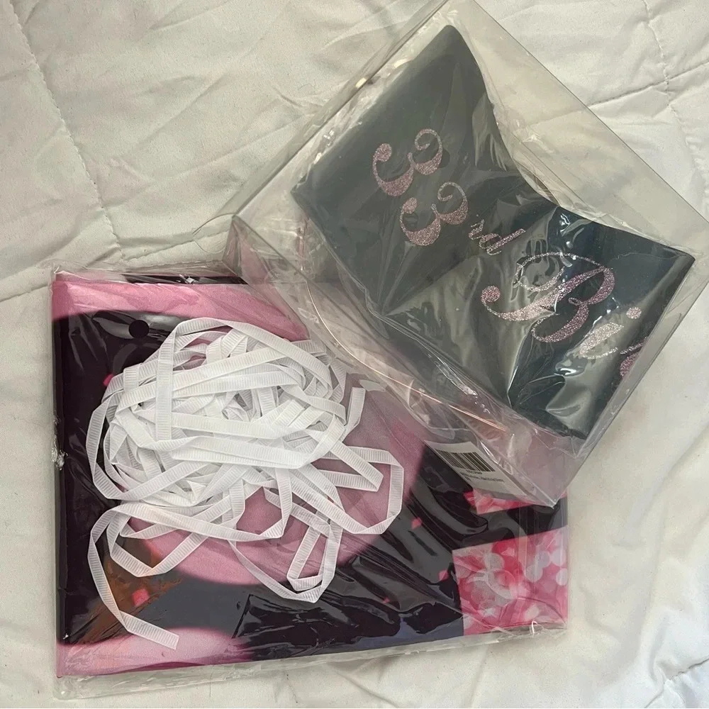 33rd Birthday Bundle! Pink Hanging Banner, Champagne Banner, Party Sash 33 Tiara